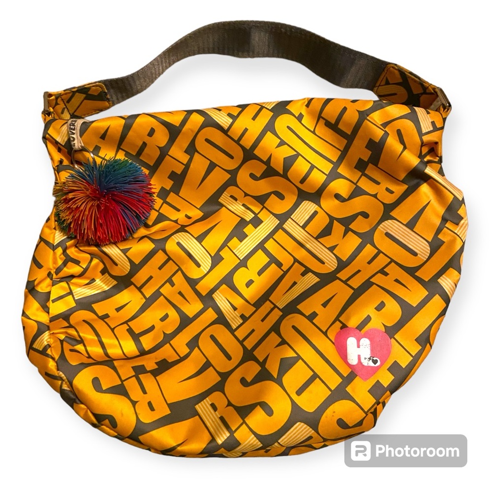 Gwen Stefani Harajuku Lovers Guitar Strap Signature Slouchy Hobo Bag w Pom Y2K